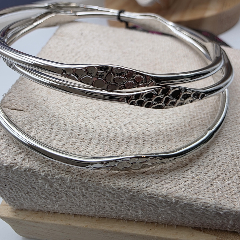 Paparazzi Shimmering Silver Bracelet Trio (547)